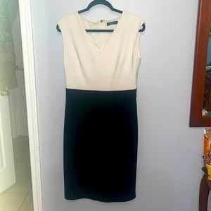 Lauren by Ralph Lauren Black and White Sleeveless Dress